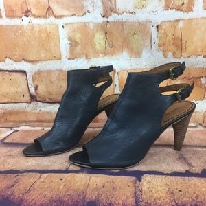 Nine West Peep Toe Leather Heels 10M (7)
